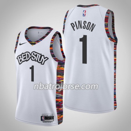 Män Brooklyn Nets Tröja Theo Pinson 1 2019-20 Nike City Edition Swingman